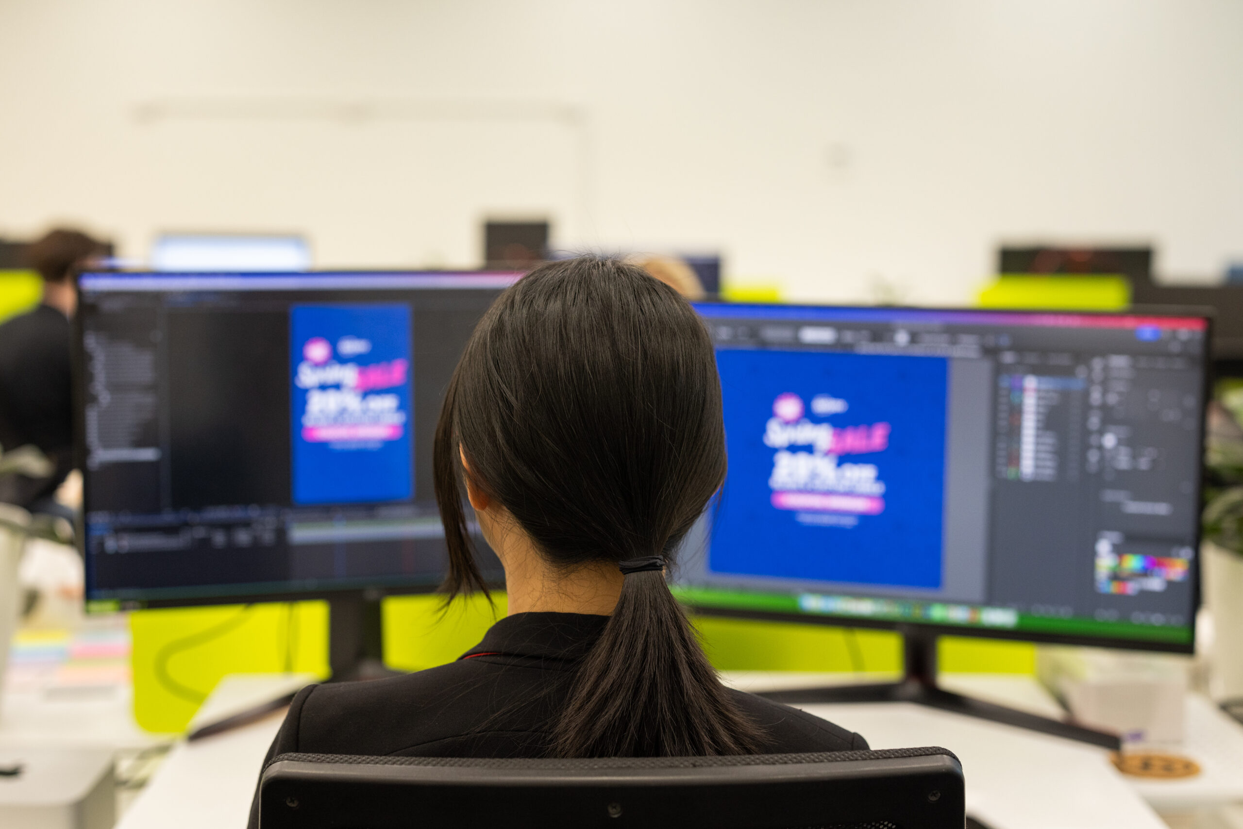 IGNYT team member working behind the curtain displaying the artistry of the animation stages