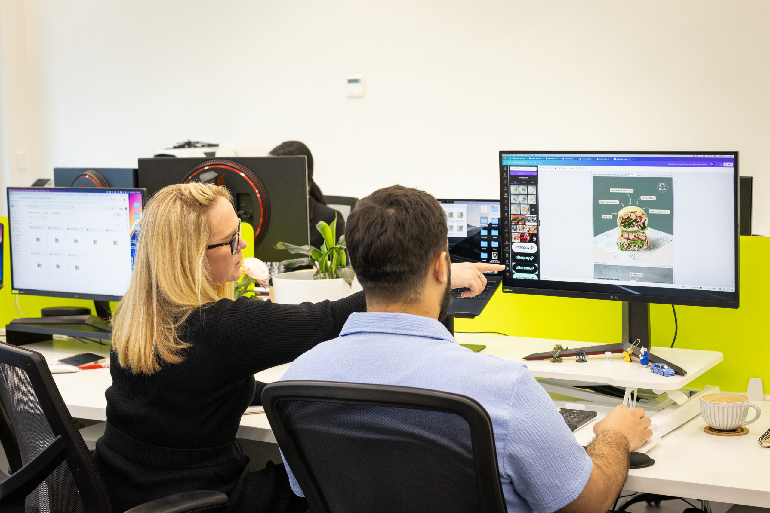 Ignyt crew members continually monitoring the social media content on a computer