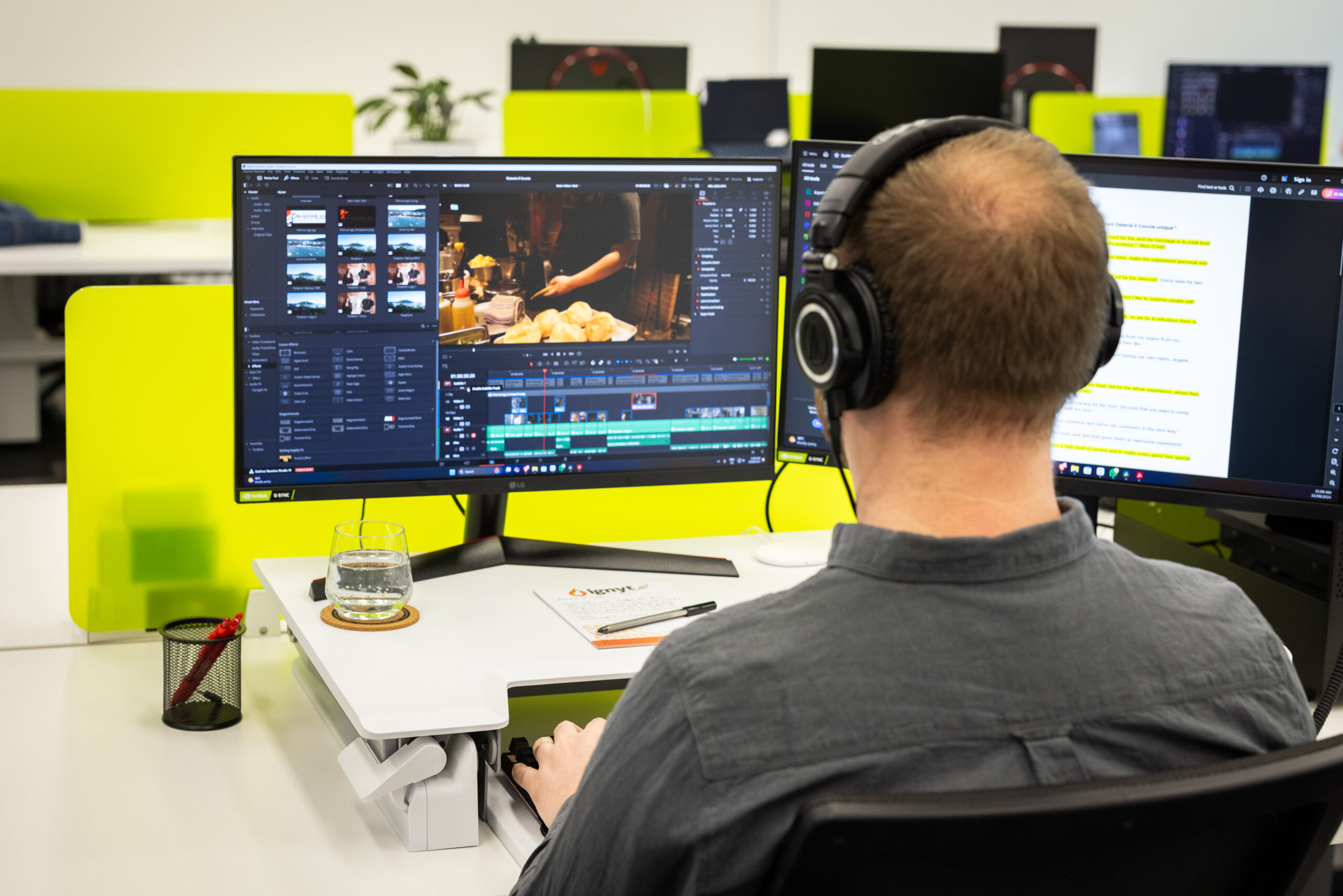 IGNYT staff member editing a demonstration video